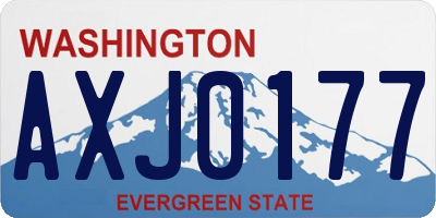WA license plate AXJ0177