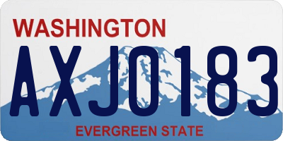 WA license plate AXJ0183