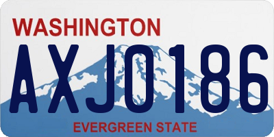 WA license plate AXJ0186