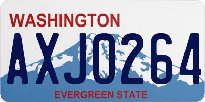 WA license plate AXJ0264