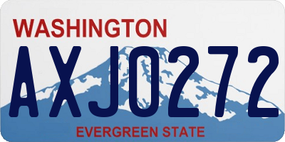 WA license plate AXJ0272