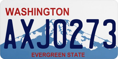 WA license plate AXJ0273