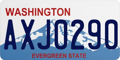 WA license plate AXJ0290