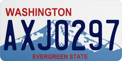 WA license plate AXJ0297