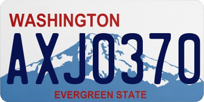 WA license plate AXJ0370