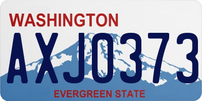 WA license plate AXJ0373