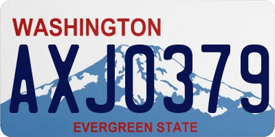 WA license plate AXJ0379