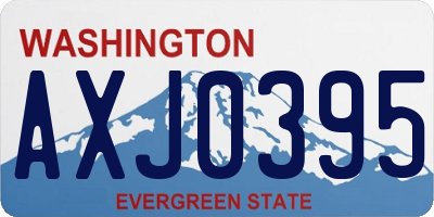 WA license plate AXJ0395