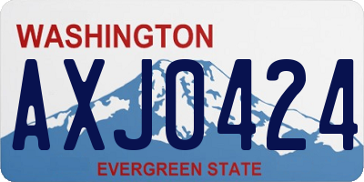 WA license plate AXJ0424