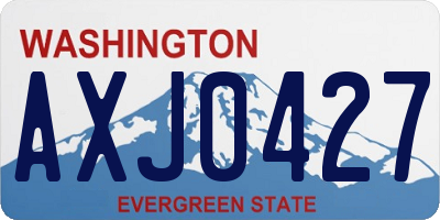 WA license plate AXJ0427