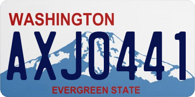 WA license plate AXJ0441