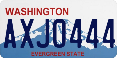 WA license plate AXJ0444