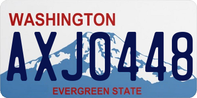 WA license plate AXJ0448
