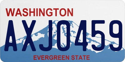 WA license plate AXJ0459