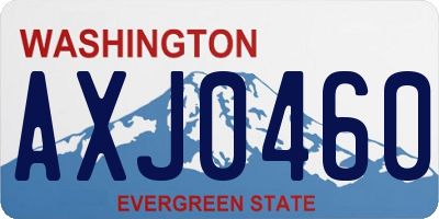 WA license plate AXJ0460