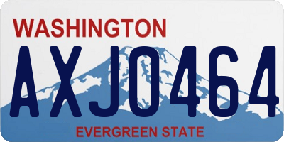 WA license plate AXJ0464