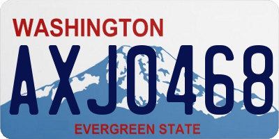WA license plate AXJ0468
