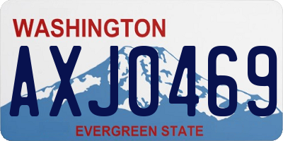 WA license plate AXJ0469