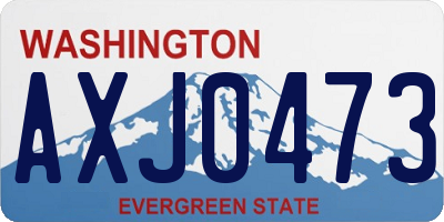 WA license plate AXJ0473