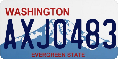WA license plate AXJ0483