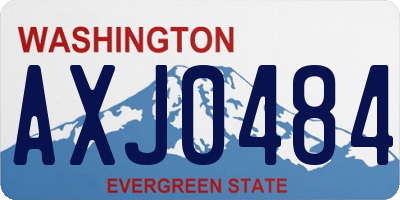 WA license plate AXJ0484