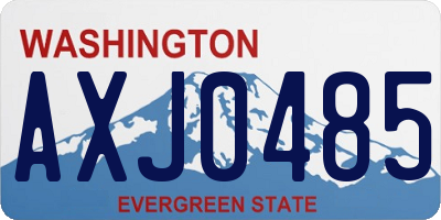 WA license plate AXJ0485
