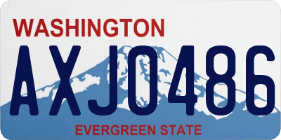 WA license plate AXJ0486