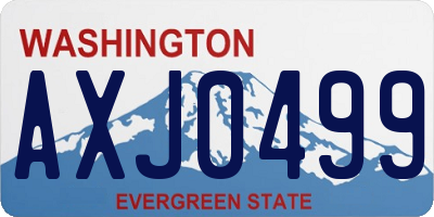 WA license plate AXJ0499