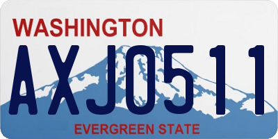 WA license plate AXJ0511
