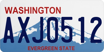 WA license plate AXJ0512