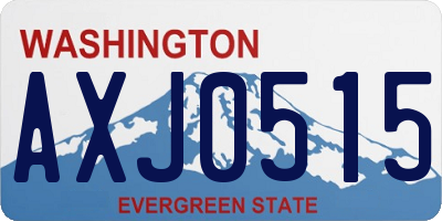 WA license plate AXJ0515