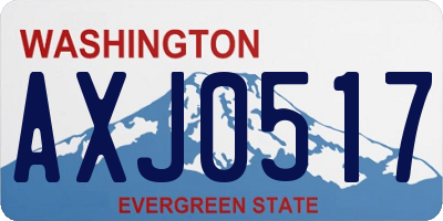 WA license plate AXJ0517