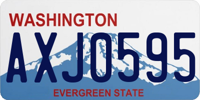 WA license plate AXJ0595