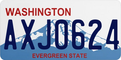 WA license plate AXJ0624