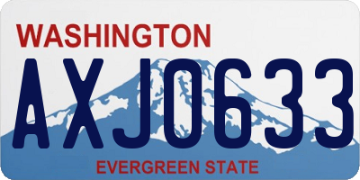WA license plate AXJ0633