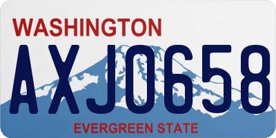 WA license plate AXJ0658
