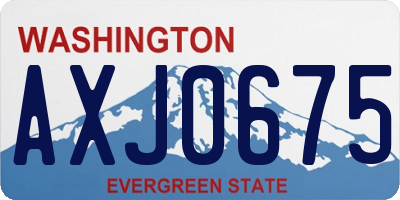 WA license plate AXJ0675