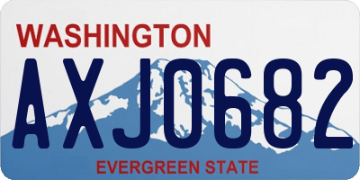 WA license plate AXJ0682