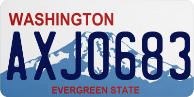 WA license plate AXJ0683