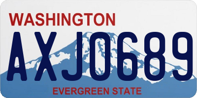 WA license plate AXJ0689