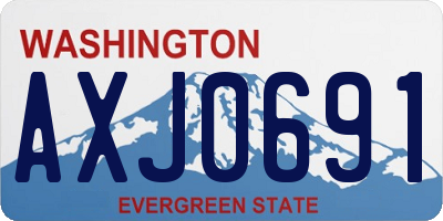 WA license plate AXJ0691
