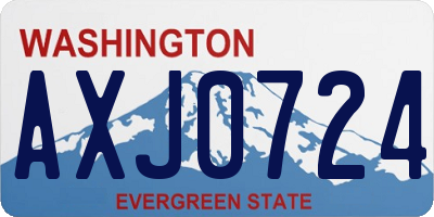 WA license plate AXJ0724