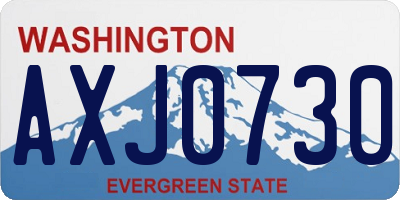 WA license plate AXJ0730