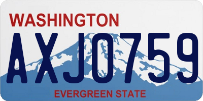 WA license plate AXJ0759