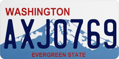 WA license plate AXJ0769