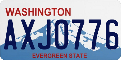 WA license plate AXJ0776