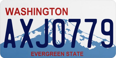 WA license plate AXJ0779