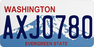 WA license plate AXJ0780
