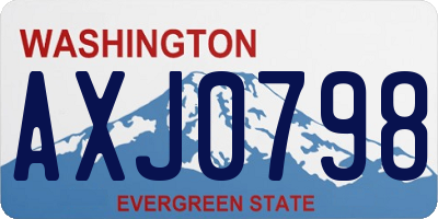 WA license plate AXJ0798