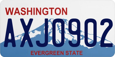 WA license plate AXJ0902
